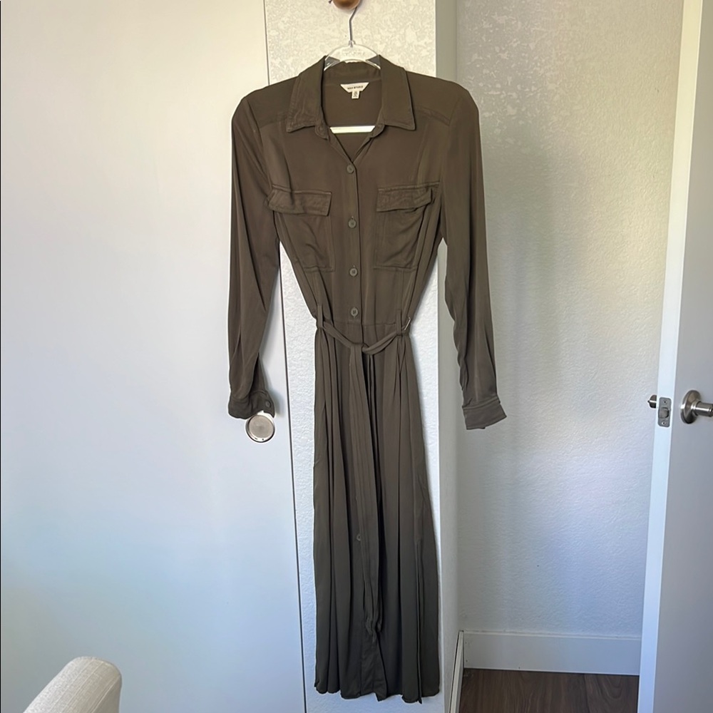 Elegant Olive Green Maxi Dress